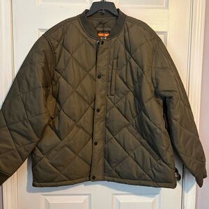 Banana Republic Quilted Bomber Jacket Men’s Size XXL Olive Green NWT